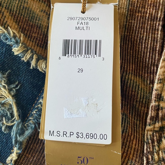 Ralph Lauren 50th Anniversary Kinsey Patchwork Cigarette-leg Jeans. - Picture 3 of 7